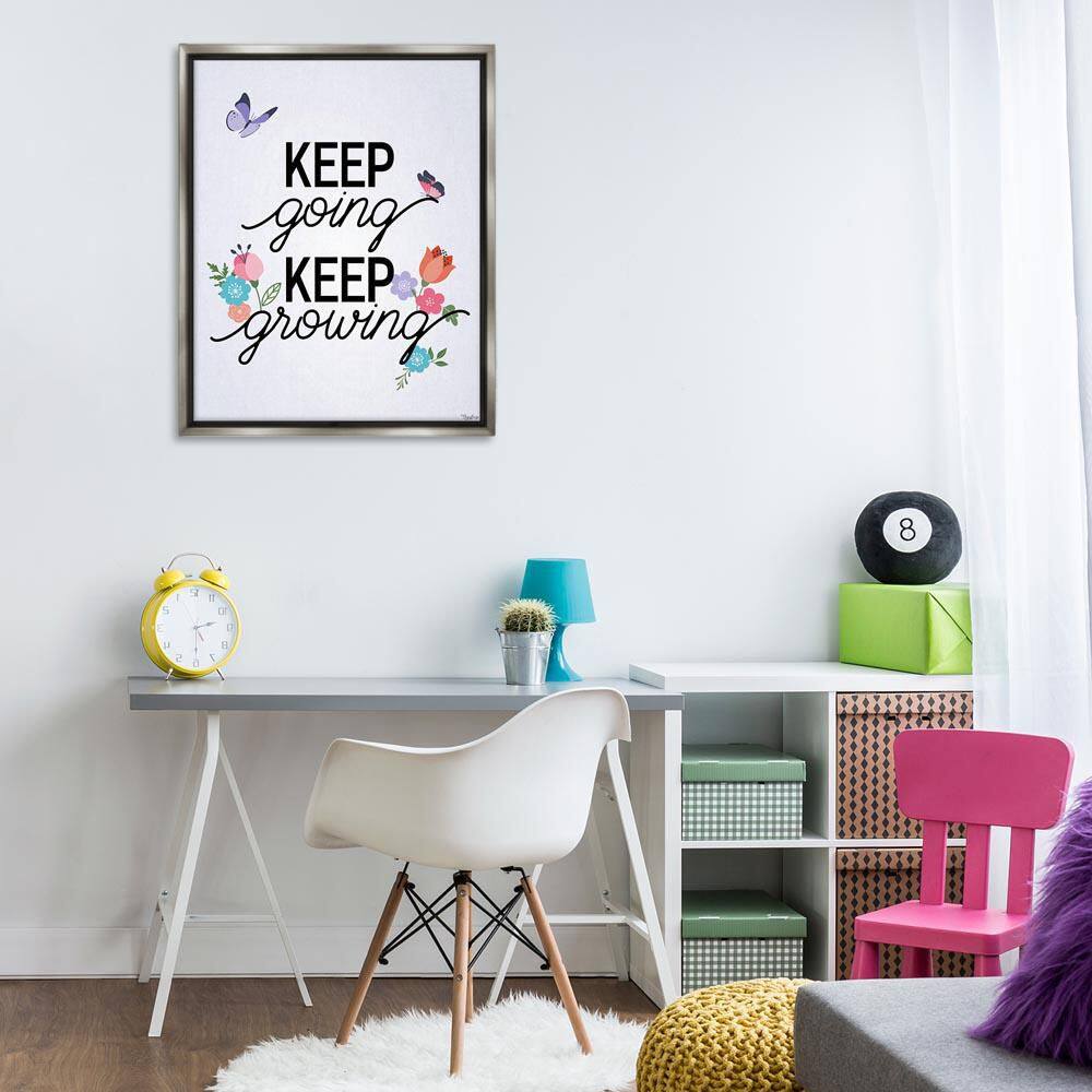 Keep Going and Growing by Gigi Louise Gray Floater Frame Typography Graphic Art Print 31 in. x 25 in. price history on PriceWatchPro