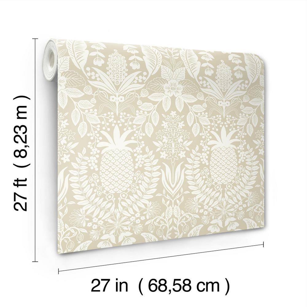 Linen Beige Pineapple Damask Non-Pasted Wallpaper