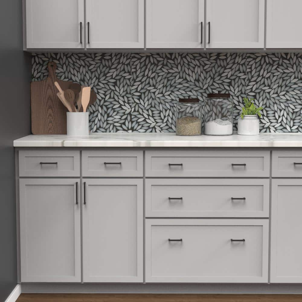 Matte Black Aluminum 3-3/4" Modern Bar Pulls with Mounting Hardware