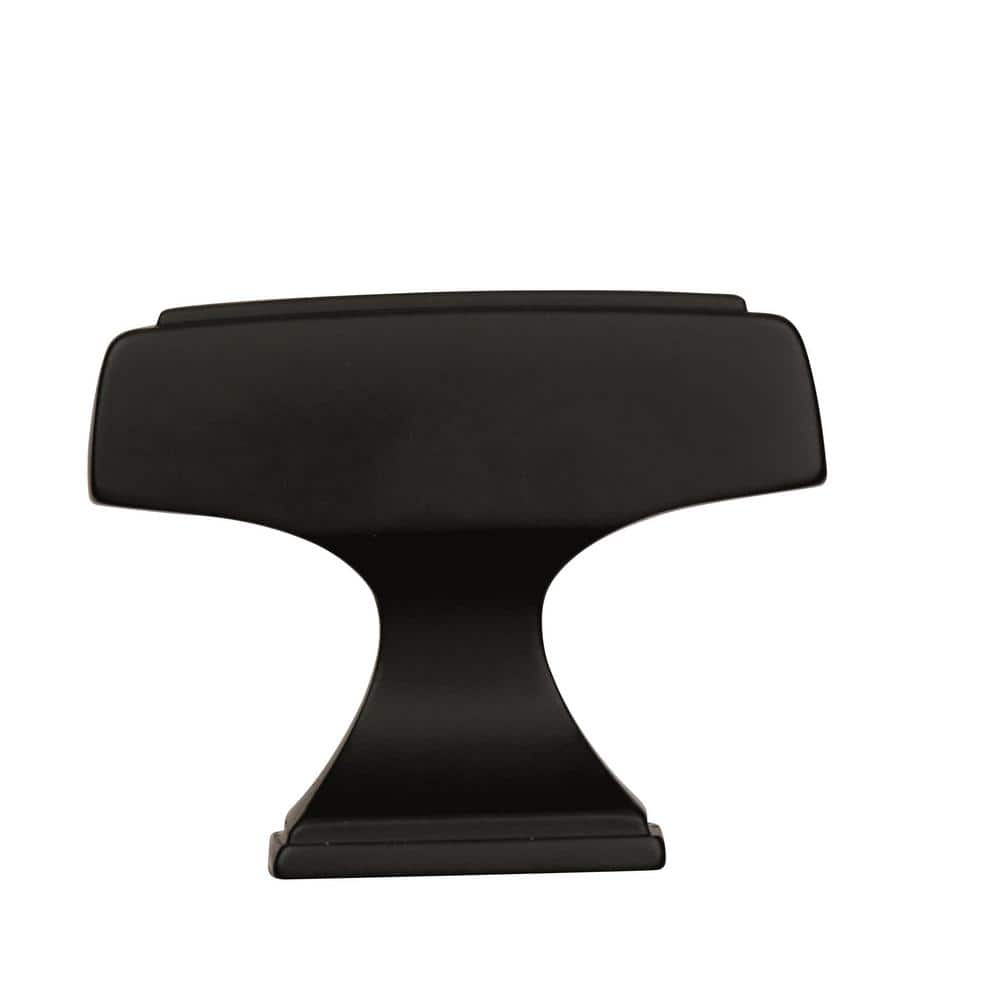 Black Bronze Rectangular Cabinet Knob with Mounting Hardware