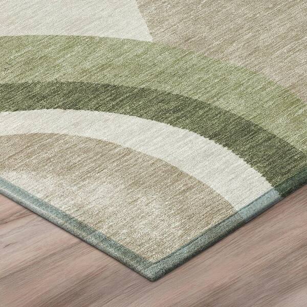 Chantille Machine Washable Indoor/Outdoor Abstract ACN2898 Olive 8 ft. x 10 ft. Area Rug