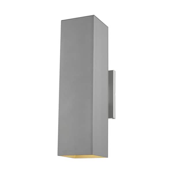 Generation Lighting Pohl Large 2-Light Painted Brushed Nickel Outdoor Wall Lantern