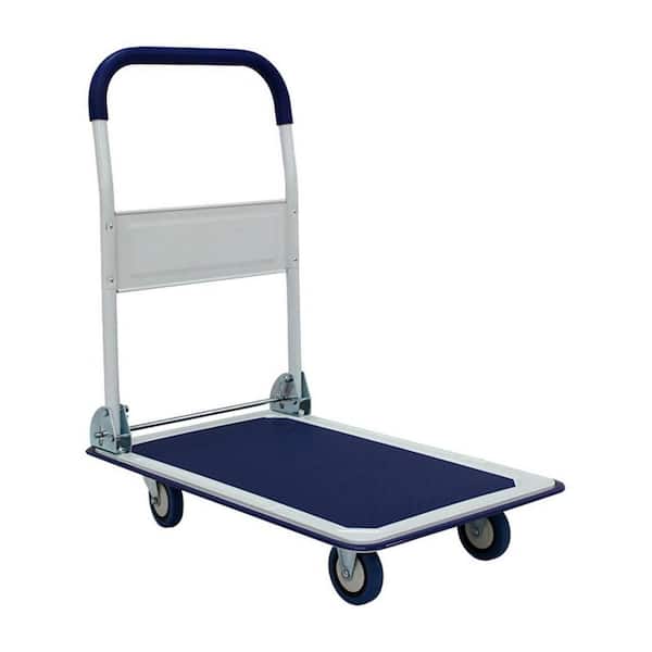Miscool 330 lbs. Capacity Platform Truck Hand Flatbed Cart Dolly Folding Moving Push Heavy-Duty Rolling Cart With 4 Wheels