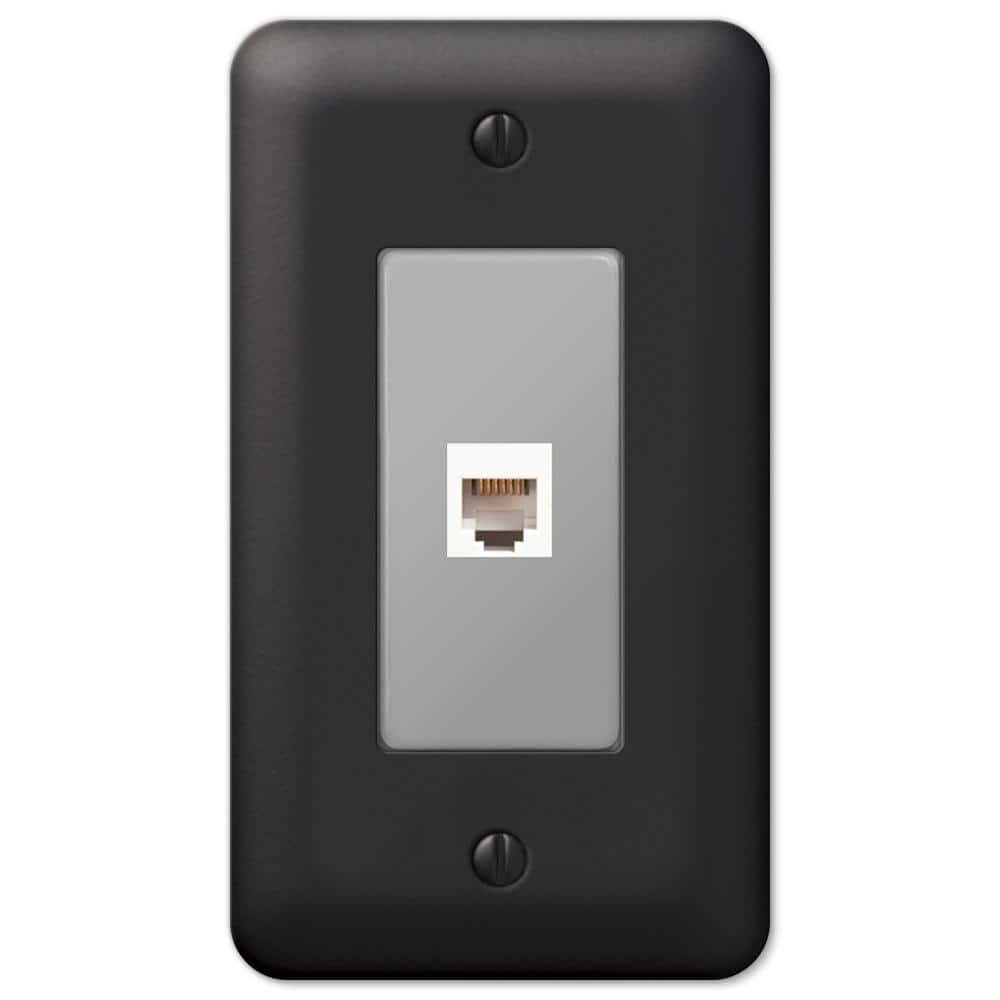 Declan 1 Gang Phone Steel Wall Plate - Black price history on PriceWatchPro