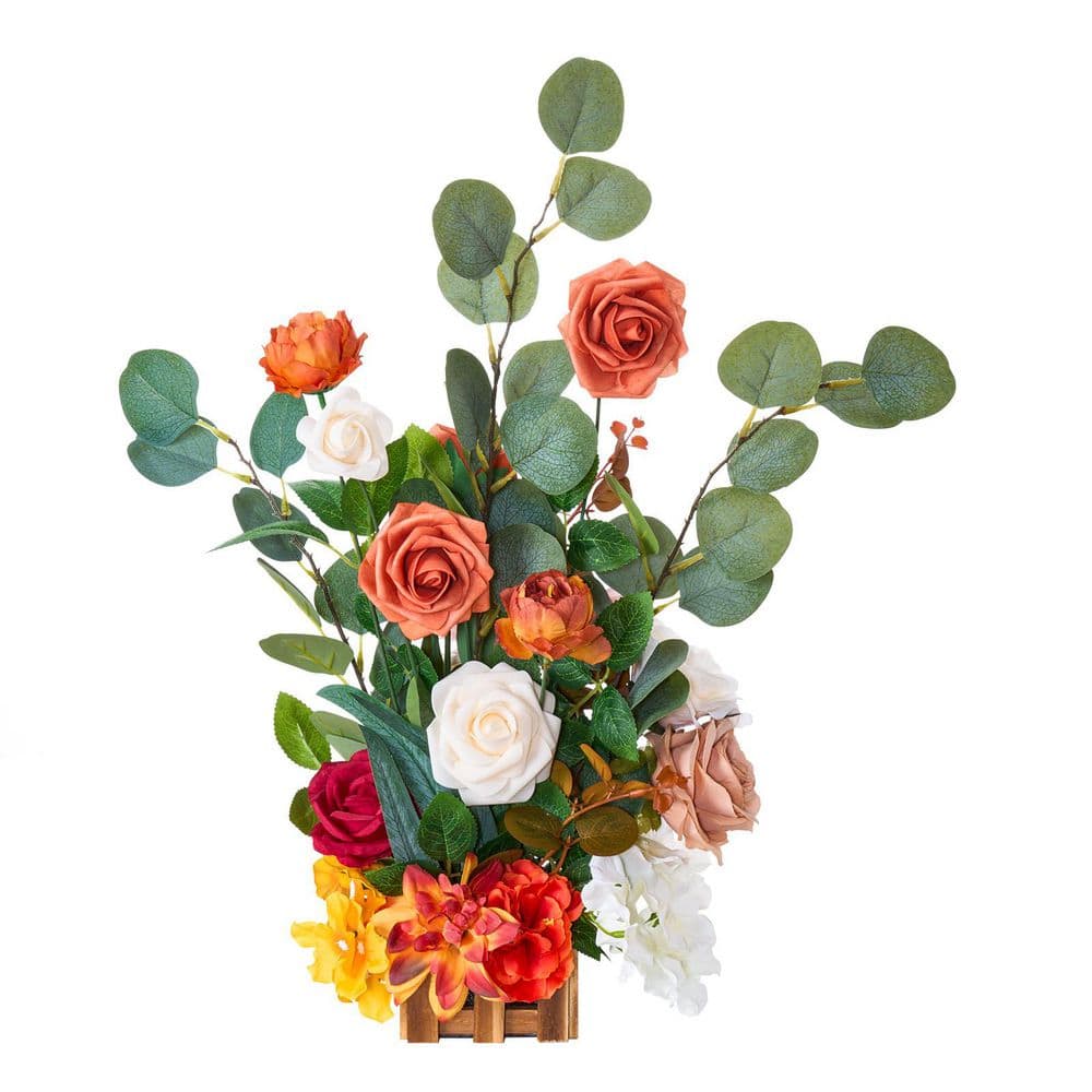 Artificial Orange Rose Floral Centerpieces (4-Pack) price history on PriceWatchPro
