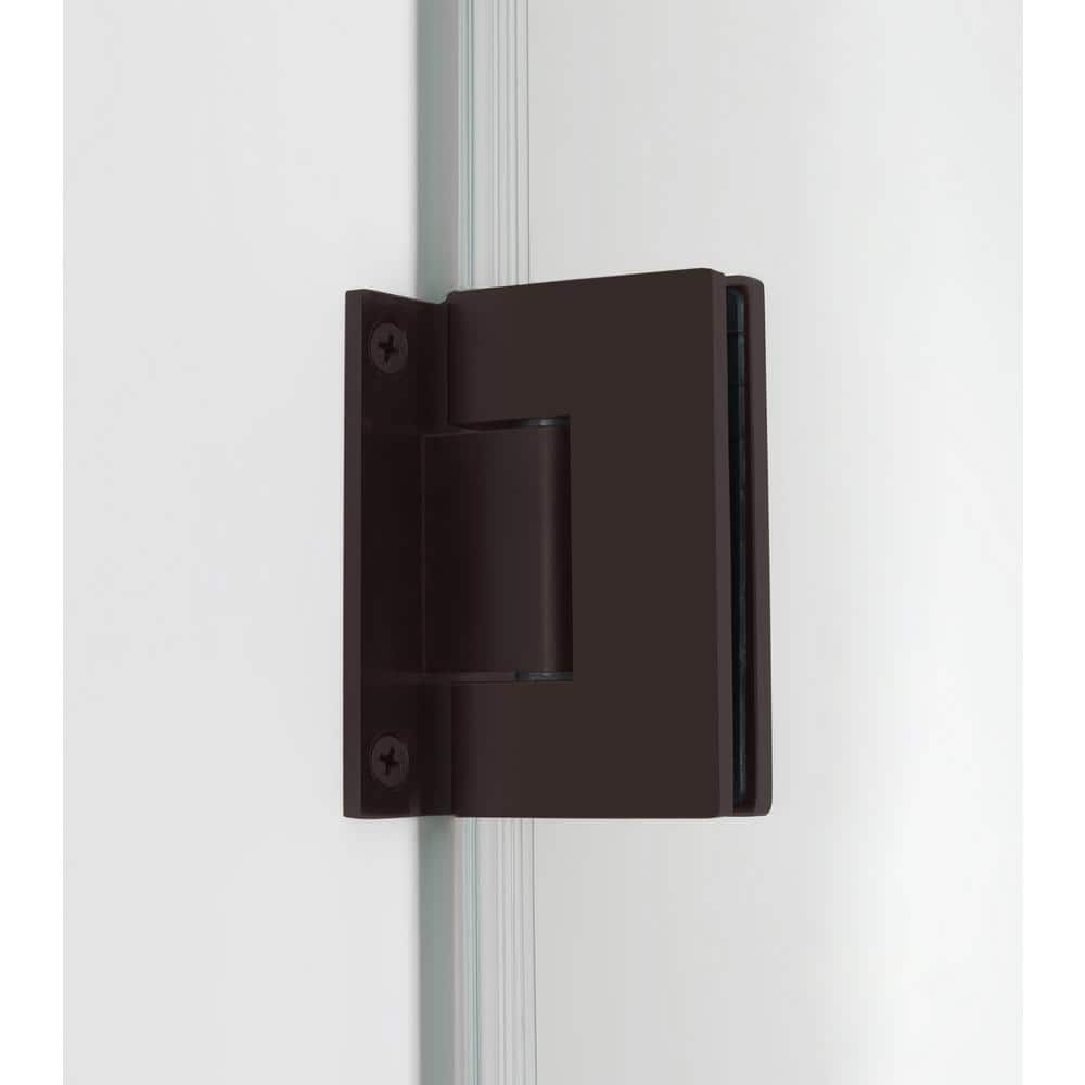 Kinkade 72" High x 22" Wide Bronze Frameless Hinged Shower Door