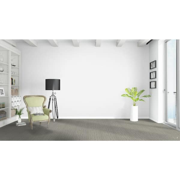 High Castle - Shield - Gray 45 oz. SD Polyester Pattern Installed Carpet
