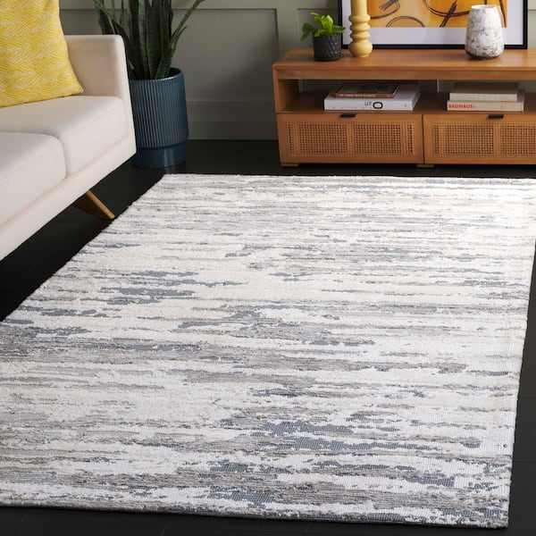 Audrey 5 ft. x 7 ft. Gray/Beige Modern Abstract Area Rug