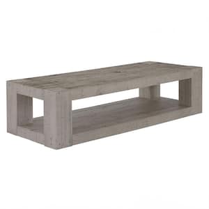 Pinedale 66 in. Distressed Gray Rectangle Cocktail/Coffee Table