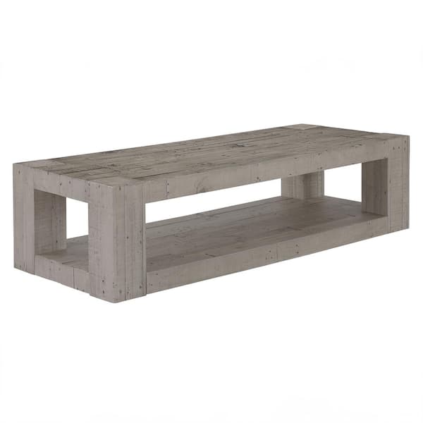 Steve Silver Pinedale 66 in. Distressed Gray Rectangle Cocktail/Coffee Table