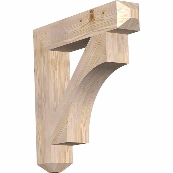 Ekena Millwork 5.5 in. x 32 in. x 32 in. Douglas Fir Westlake Craftsman Smooth Bracket