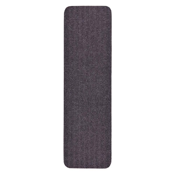 RugStylesOnline Old Gray 7 in. x 24 in. Indoor Carpet Stair Treads Slip Resistant Backing (Set of 3)