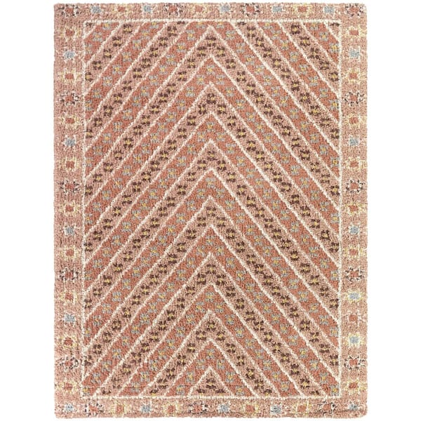 BALTA Ribiera Pink 5 ft. x 7 ft. Geometric Area Rug