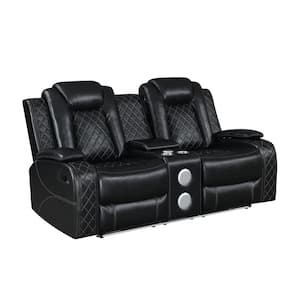 New Classic Furniture Orion 3-piece Black Polyester Fabric Manual Living Room Set