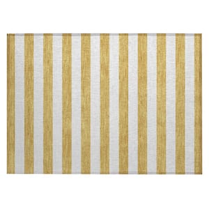 Chantille ACN528 Gold 1 ft. 8 in. x 2 ft. 6 in. Machine Washable Indoor/Outdoor Geometric Area Rug