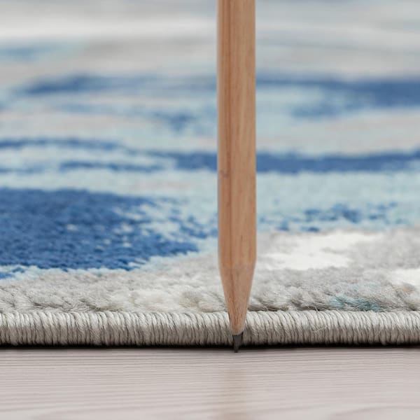 Timeless Abstract Blue 8 ft. x 10 ft. Indoor Area Rug