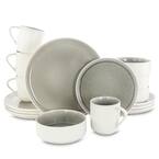 Global Edge 16-Piece Casual Gray Stoneware Dinnerware Set (Service for 4)