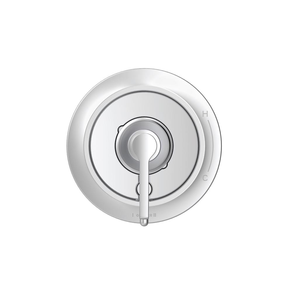 Chrome Round Valve Trim Kit with Lever Handle