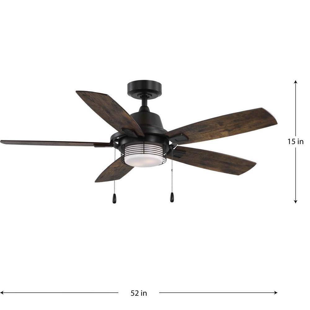 Freestone 52'' Antique Bronze Ceiling Fan with Light Kit