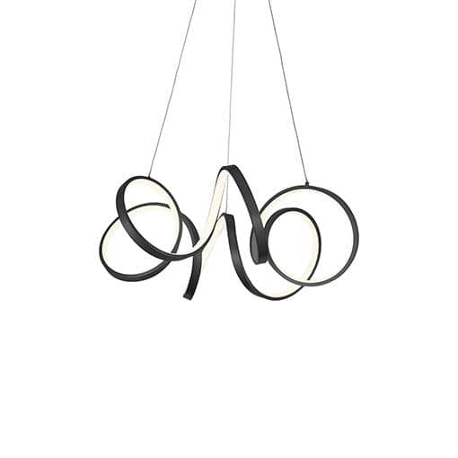 Synergy 23.75'' Black LED Unique Statement Pendant