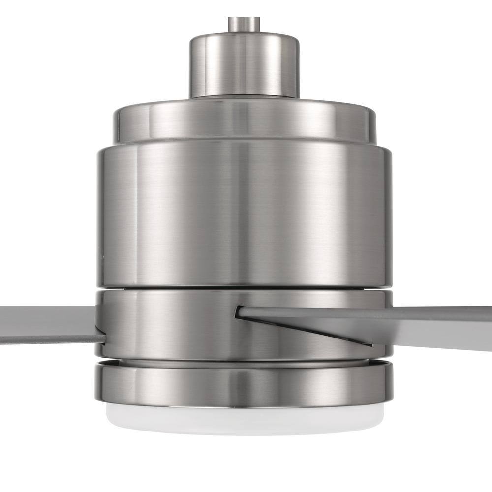 52" Brushed Nickel Ceiling Fan with LED Light and 3 Blades