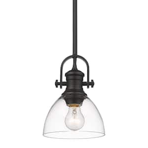 Hines 1-light Black Mini Pendant Light with Clear Shade