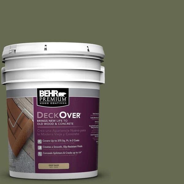 BEHR Premium DeckOver 5 gal. #SC-138 Sagebrush Green Solid Color Exterior Wood and Concrete Coating