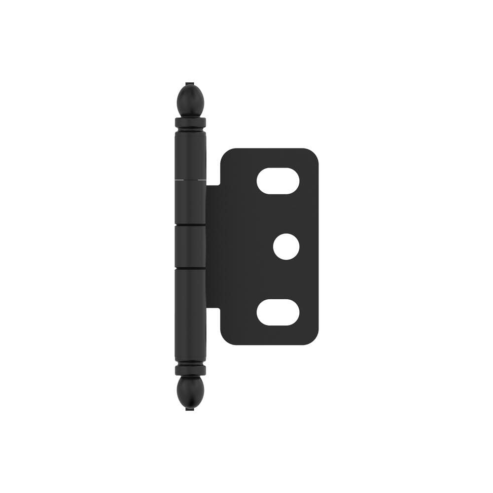 Matte Black Full Inset Ball Tip Cabinet Hinge