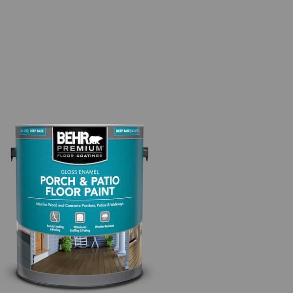 BEHR PREMIUM 1 gal. #N520-4 Cool Ashes Gloss Enamel Interior/Exterior Porch and Patio Floor Paint