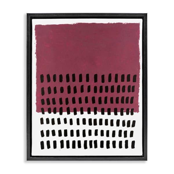 Stupell Industries Red Dotted Pattern by Michael Willett Black Floater Frame Abstract Graphic Art Print 31 in. x 25 in.