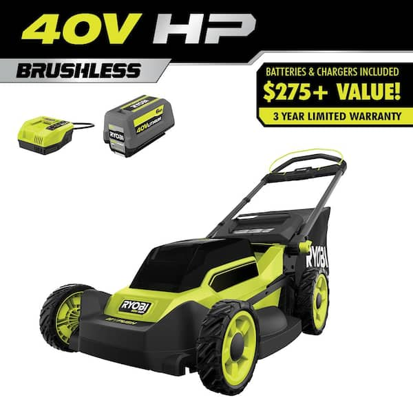 40V HP Brushless 20 in. Cordless Battery Walk Behind Push Lawn Mower with 6.0 Ah Battery and Charger