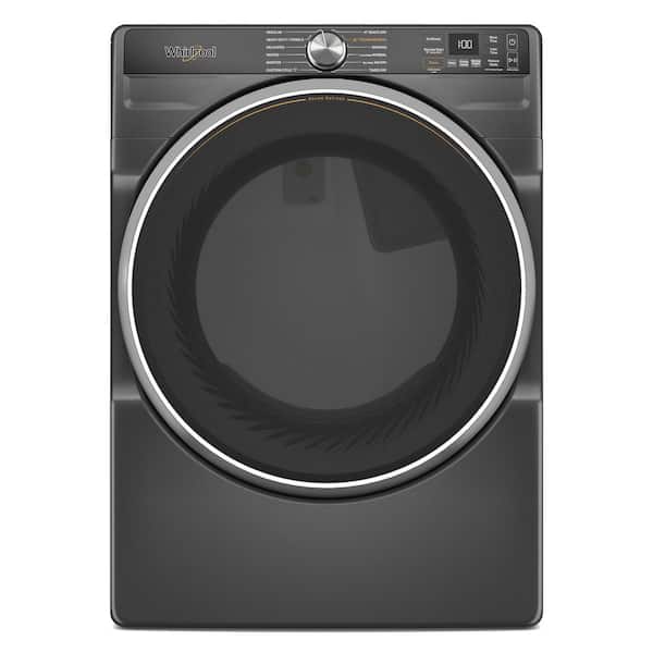 Whirlpool 7.4 cu. ft. vented Front Load Gas Dryer in Volcano Black with Steam Capabilities