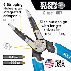 Klein-Kurve Heavy-Duty Wire Stripper / Cutter / Crimper Multi Tool, 8-20 AWG