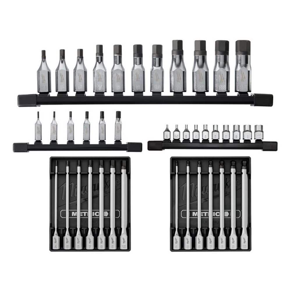 Milwaukee 41pc Metric Hex Set 48-22-9543-9541-9545-9547-9548 - The