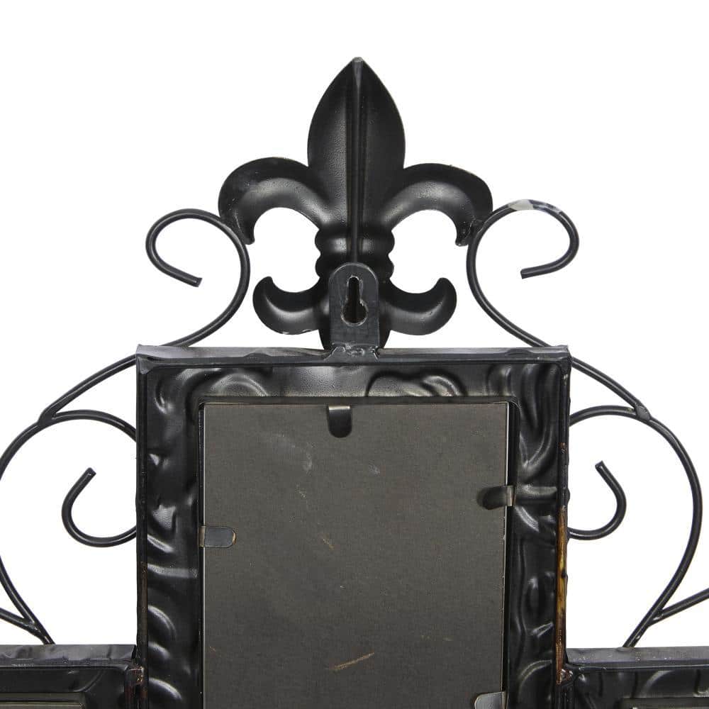 Multi-Colored Iron Scroll Wall Photo Frame with Floral Motif
