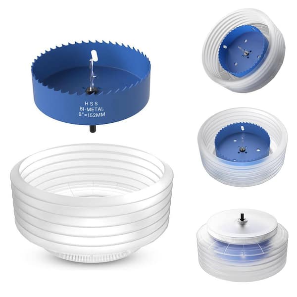 Unbranded 6 in. Bi-Metal Hole Saw with Dust Collection for Ceiling Cut-Outs Wood Drywall PVC Boards Cutter
