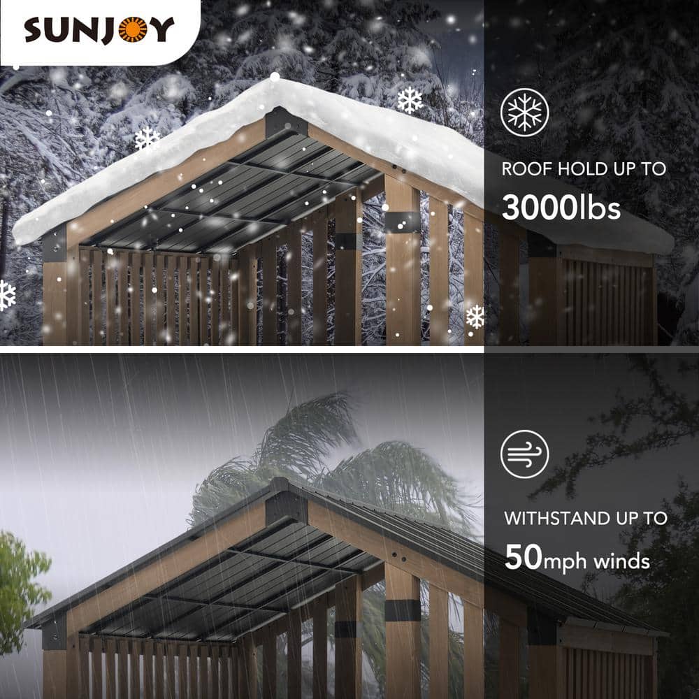 Sienna 11 ft. Cedar Wood and Steel Hot Tub Gazebo
