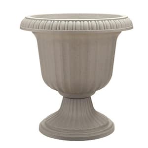 14 in. Stone Southern Patio Large Outdoor Lightweight Resin Utopian Urn Planter