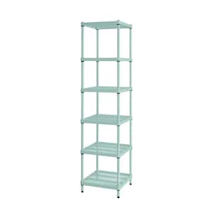 MeshWorks Sage Green 6-Tier Steel Shelving Unit (18 in. W x 71 in. H x 18 in. D)