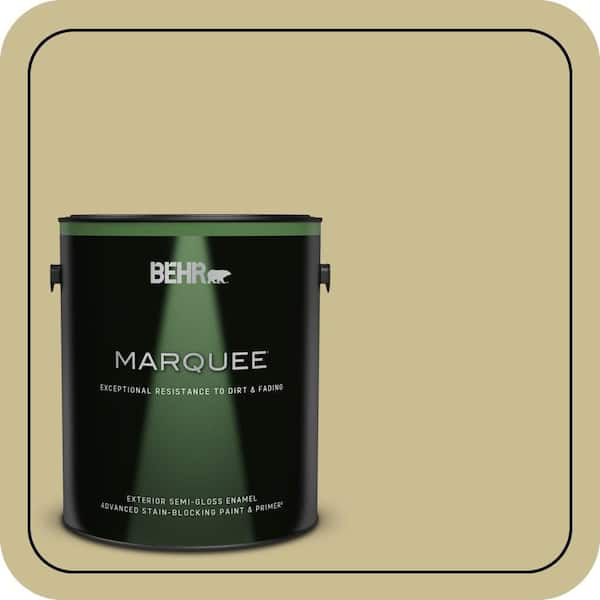 BEHR MARQUEE 1 gal. #M330-4 Morning Tea Semi-Gloss Enamel Exterior Paint & Primer