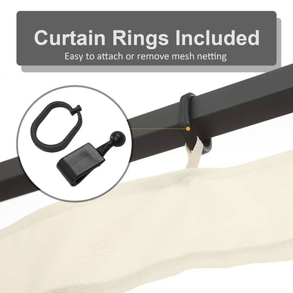 Outsunny Replacement Mesh Mosquito Netting Screen Walls for