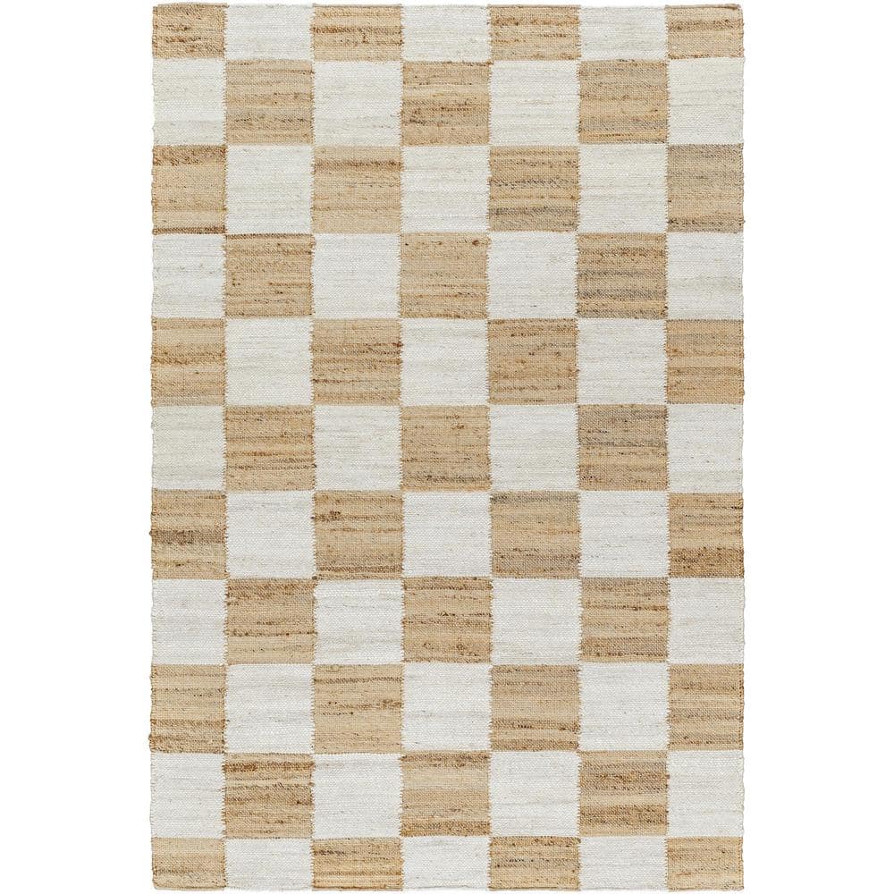Handmade Gray and Beige Viscose Chenille Rectangular Area Rug