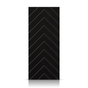 24 in. x 80 in. Hollow Core Black Stained Composite MDF Interior Door Slab