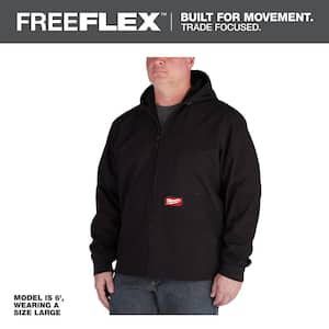 Men's Medium Black FREEFLEX Softshell Hooded Jacket