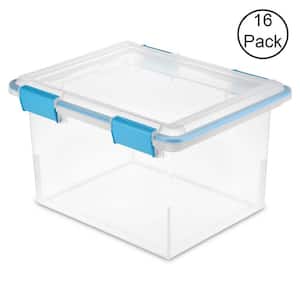32 Qt. Gasket Box with Clear Base and Lid (16-Pack)