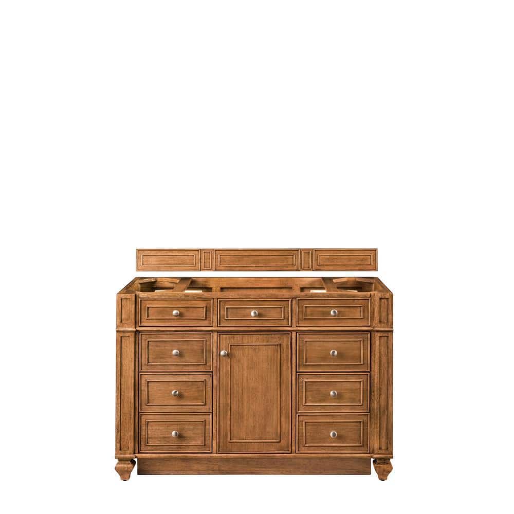 Saddle Brown 48" Single Vanity with Veneer Finish