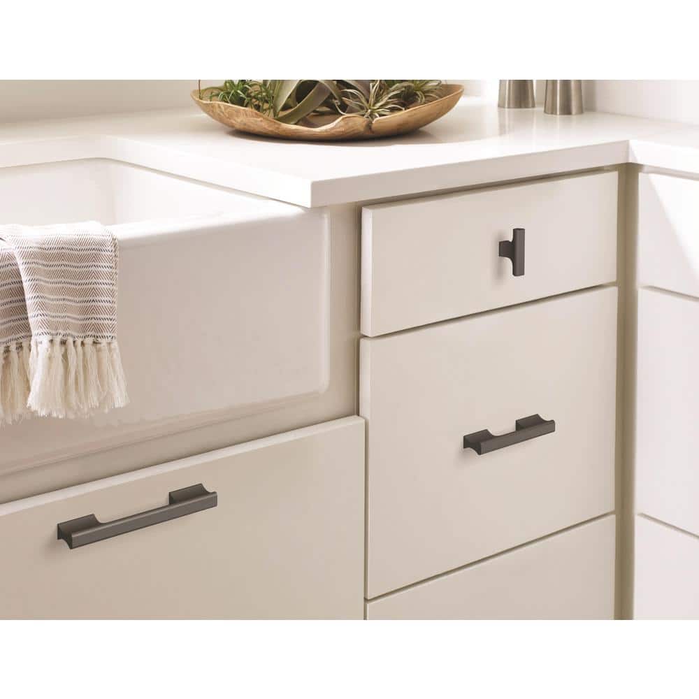 Matte Black Aluminum T-Handle Cabinet Knob, 2 Inch