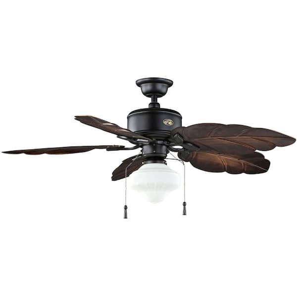 Hampton Bay Nassau 52 in. Indoor/Outdoor Natural Iron Ceiling Fan with Light Kit