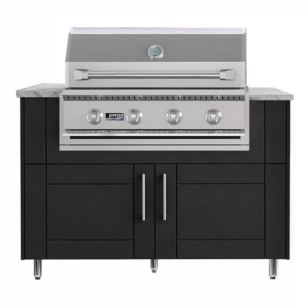 Daybreak 50.5 in. W 4-Burner Propane Grill Island in Stainless Steel Sanibel Pitch Black price history on PriceWatchPro