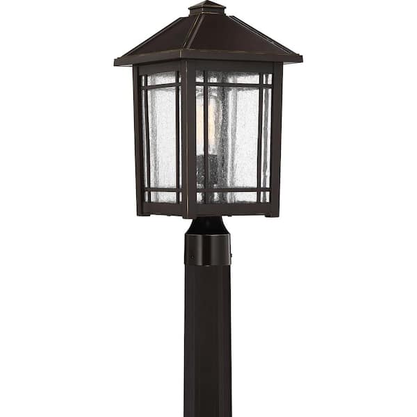 Quoizel Cedar Point 1-Light Palladian Bronze Outdoor Post Lantern